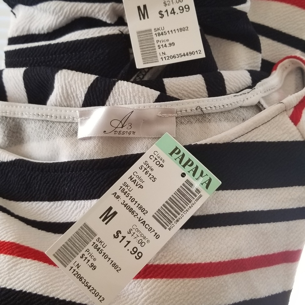 Striped Crop Top Skirt Set - Picture 7 of 8